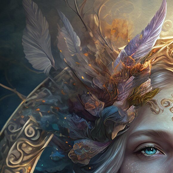 8x8 Virgo Zodiac The Maiden Wall Art‎ Illustration Watercolor Oil Painting Print - Picture 5 of 6